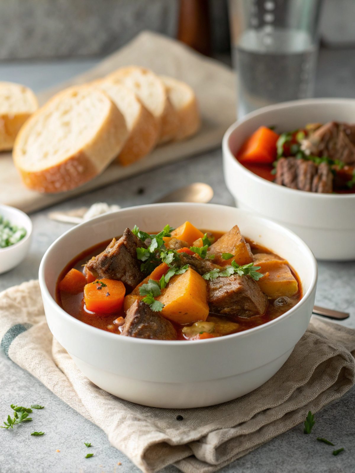 SEO-friendly alt text describing the servings of Homestyle Beef Stew.