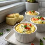 Delicious cottage cheese egg bites ready to be served