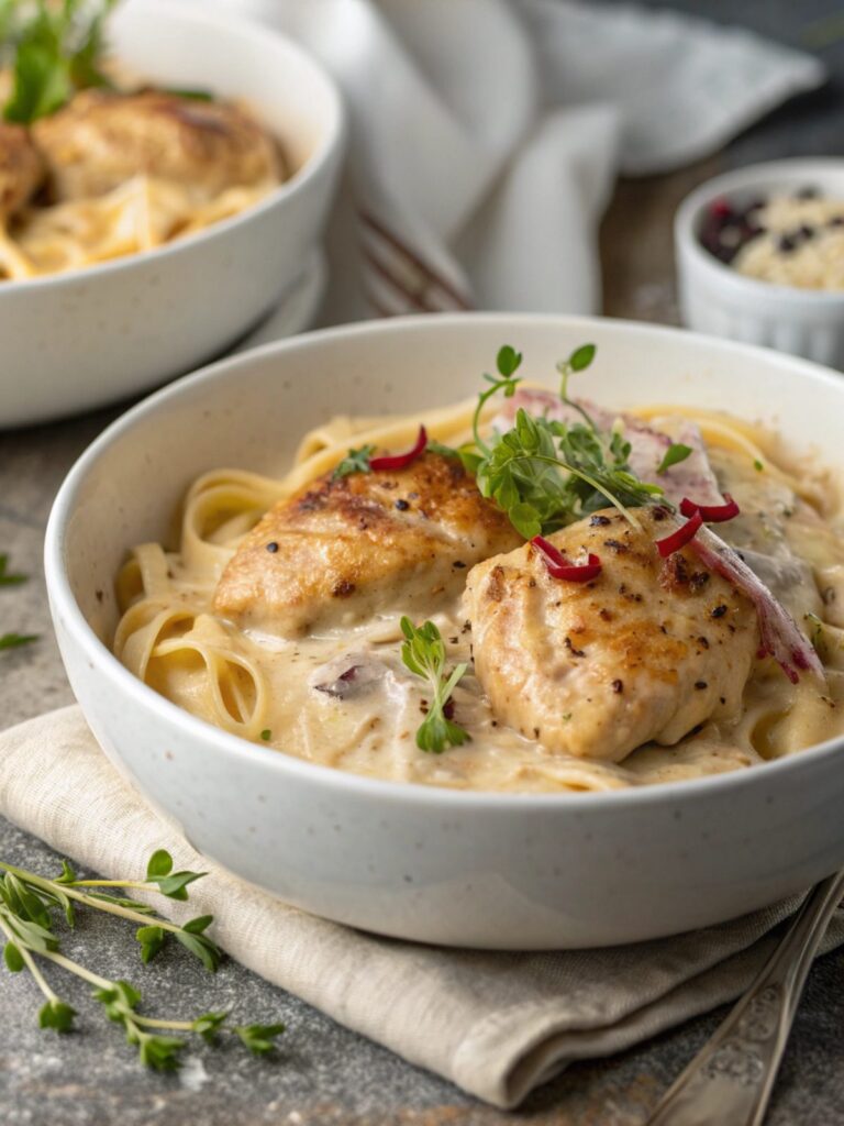 Delightful creamy baked chicken thighs recipe showcased for culinary inspiration