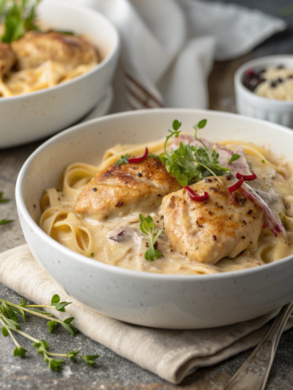 Delightful creamy baked chicken thighs recipe showcased for culinary inspiration