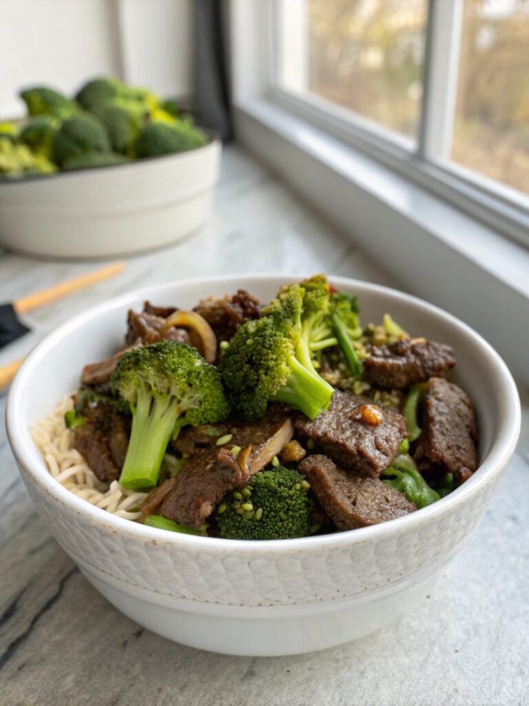 A delicious serving of Beef and Broccoli Recipe