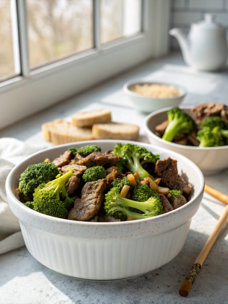 SEO-friendly alt text describing the featured image of Delicious & Easy Beef and Broccoli Recipe