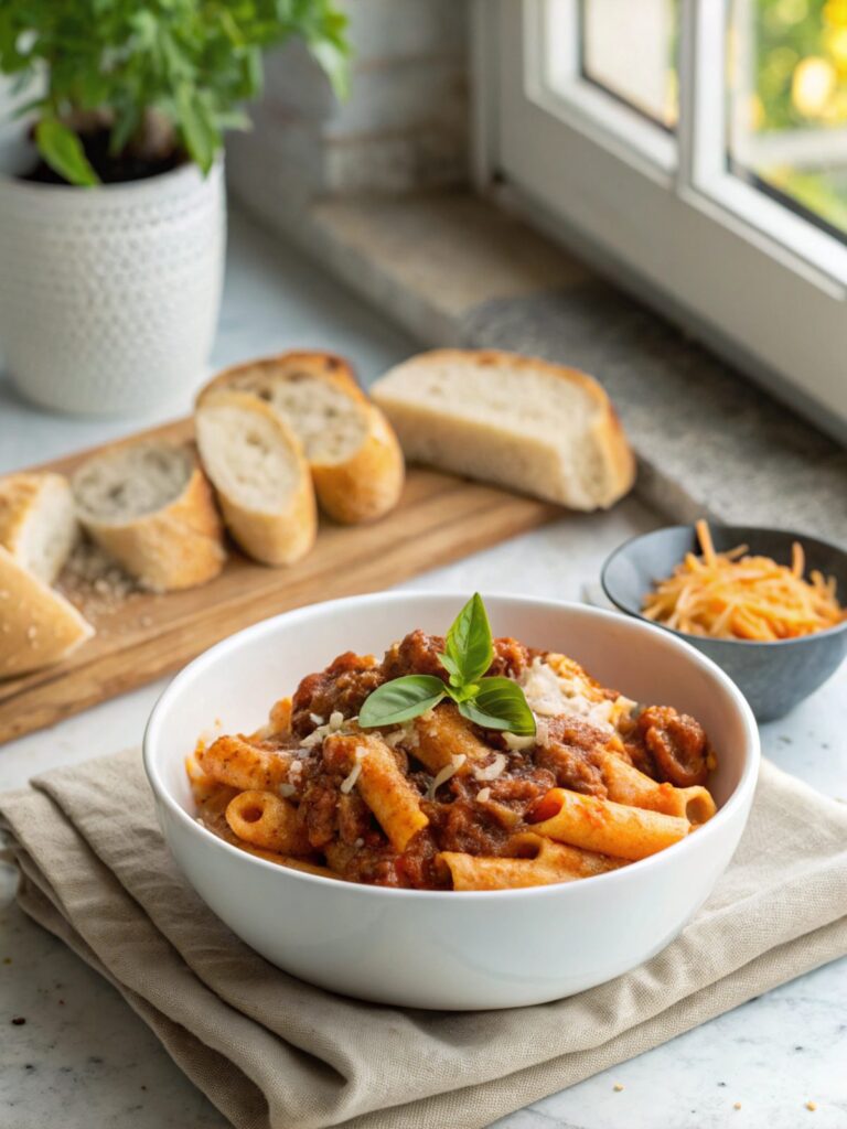 SEO-friendly alt text describing the featured image, including the Beefaroni recipe