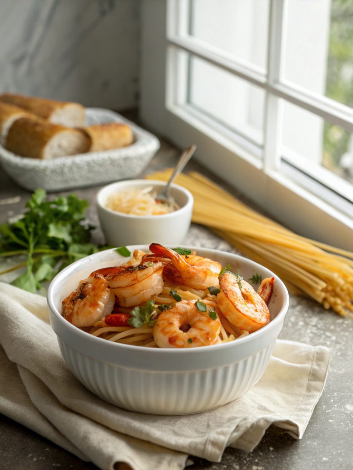 Delicious Honey Garlic Shrimp Dinner served with perfect glaze