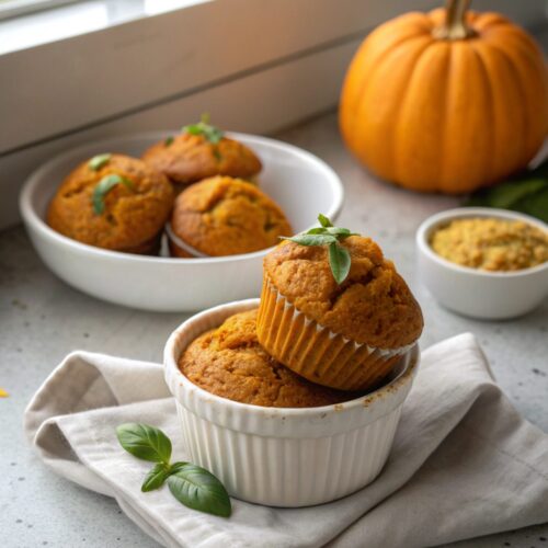 Delicious homemade pumpkin spice muffins fresh from the oven