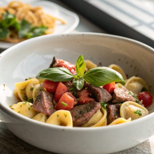Featured image of Cracked Steak Tortellini Recipe, showcasing the finished dish.