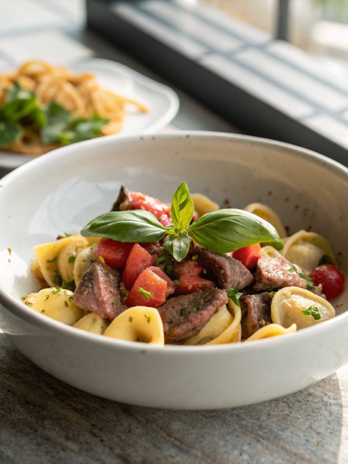 Featured image of Cracked Steak Tortellini Recipe, showcasing the finished dish.