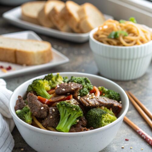 Deliciously plated Easy Beef Broccoli Recipe