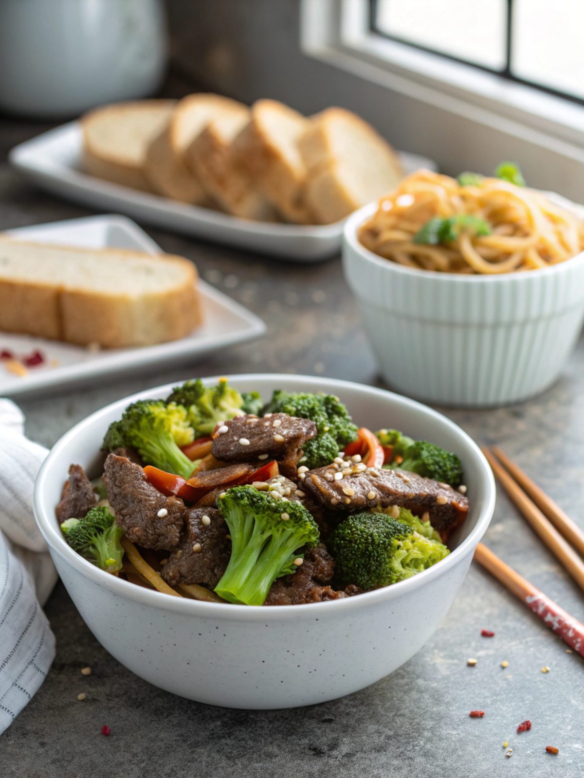 Deliciously plated Easy Beef Broccoli Recipe