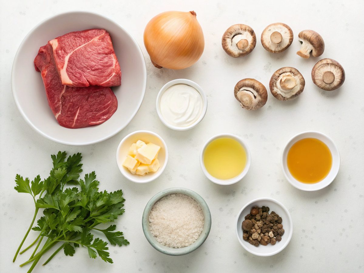 Ingredients for Ina Garten Filet Stroganoff
