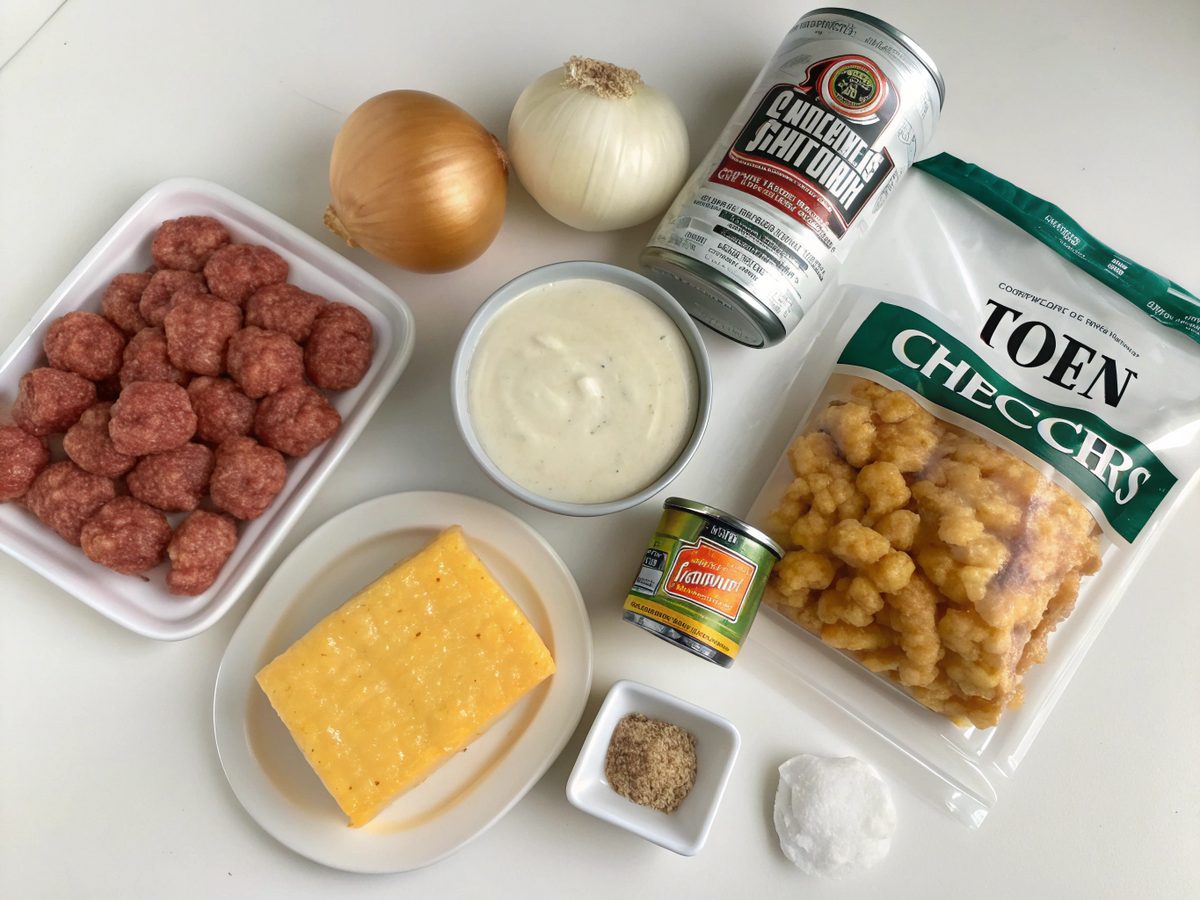 An SEO-friendly alt tag describing cowboy casserole recipe ingredients.