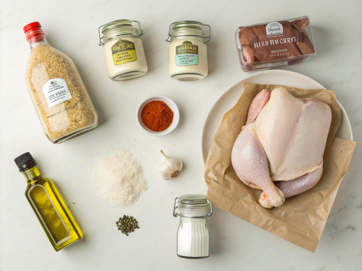 Ingredients for making Instant Pot Fried Chicken