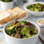 A delectable plate of Instant Pot Beef and Broccoli, beautifully served