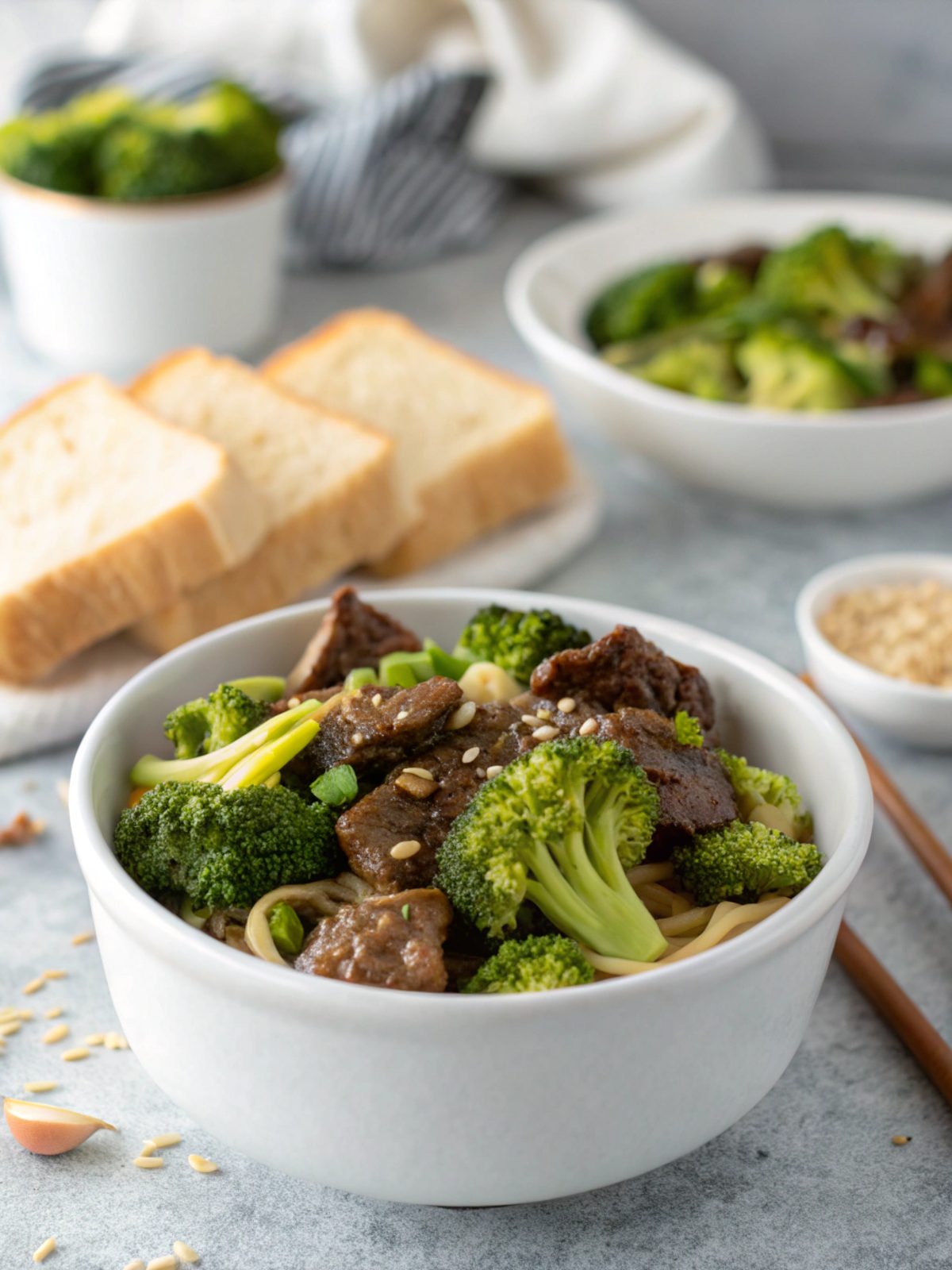 A delectable plate of Instant Pot Beef and Broccoli, beautifully served