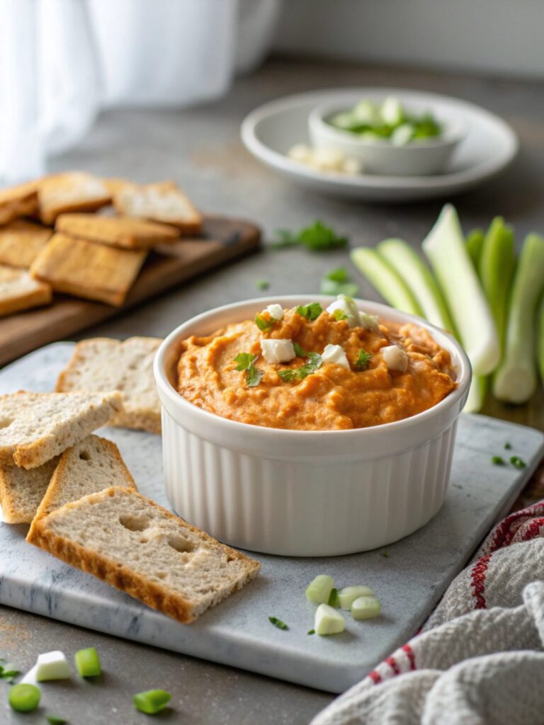 SEO-friendly alt text describing the featured image, including buffalo chicken dip recipe