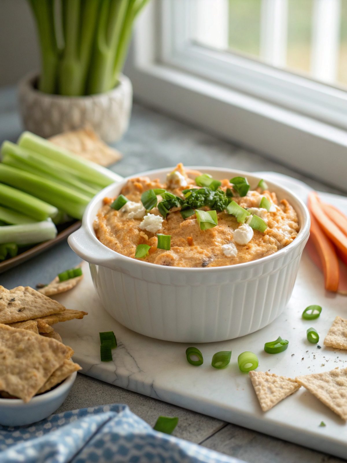 SEO-friendly alt text describing the featured image, including Crockpot Buffalo Chicken Dip.