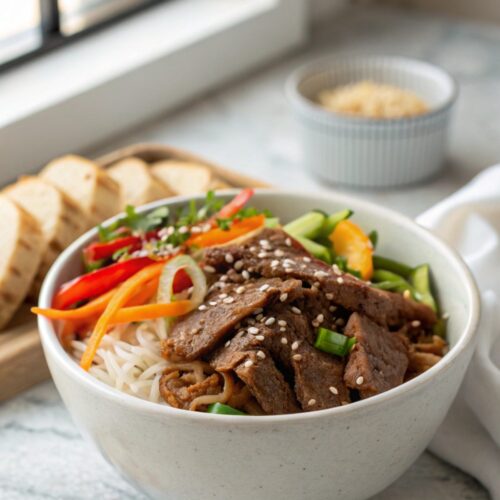 SEO-friendly alt text describing the Korean Beef Bulgogi Bowl