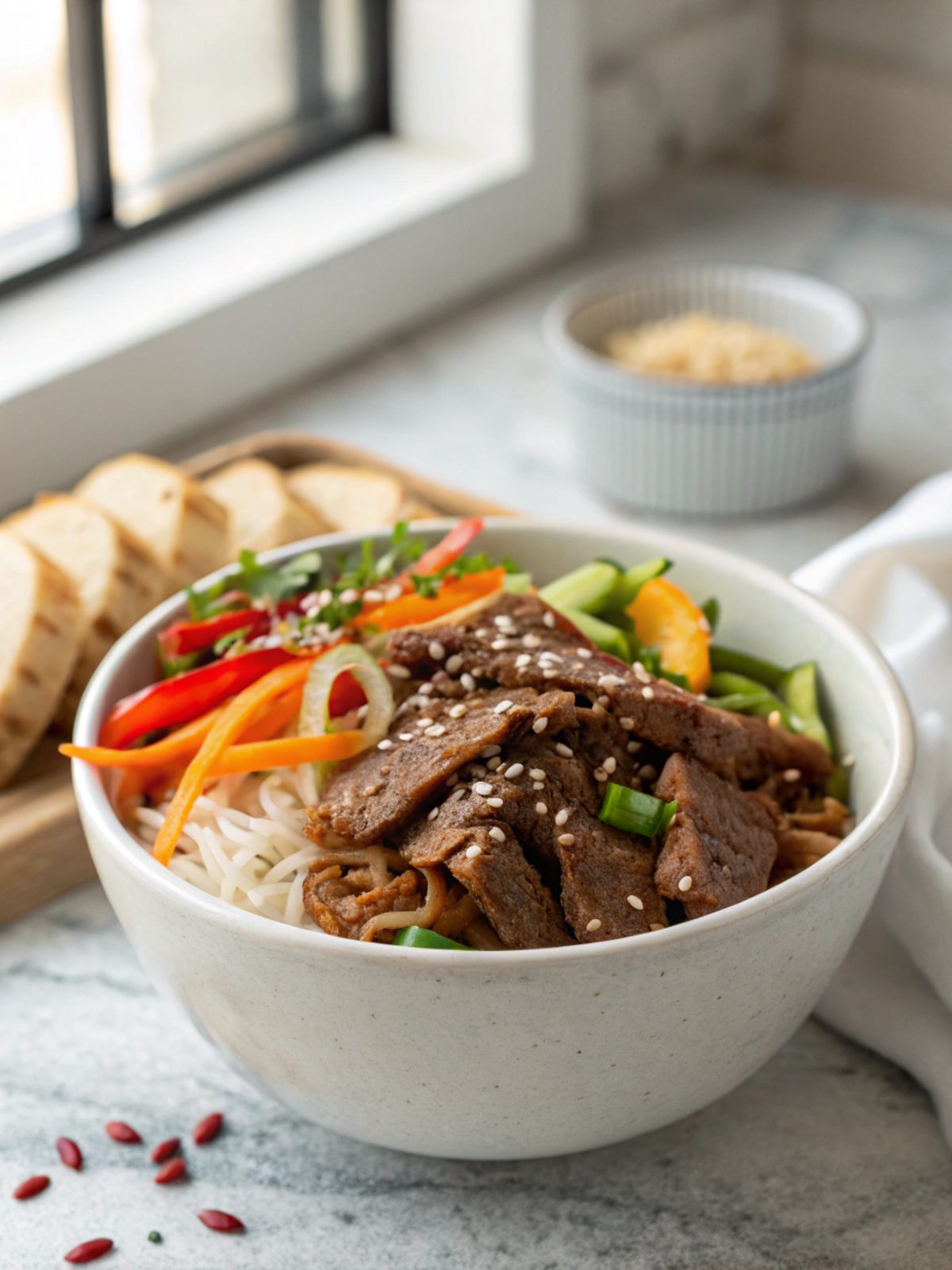 SEO-friendly alt text describing the Korean Beef Bulgogi Bowl