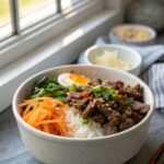 SEO-friendly alt text describing the featured image with Korean beef rice bowl.