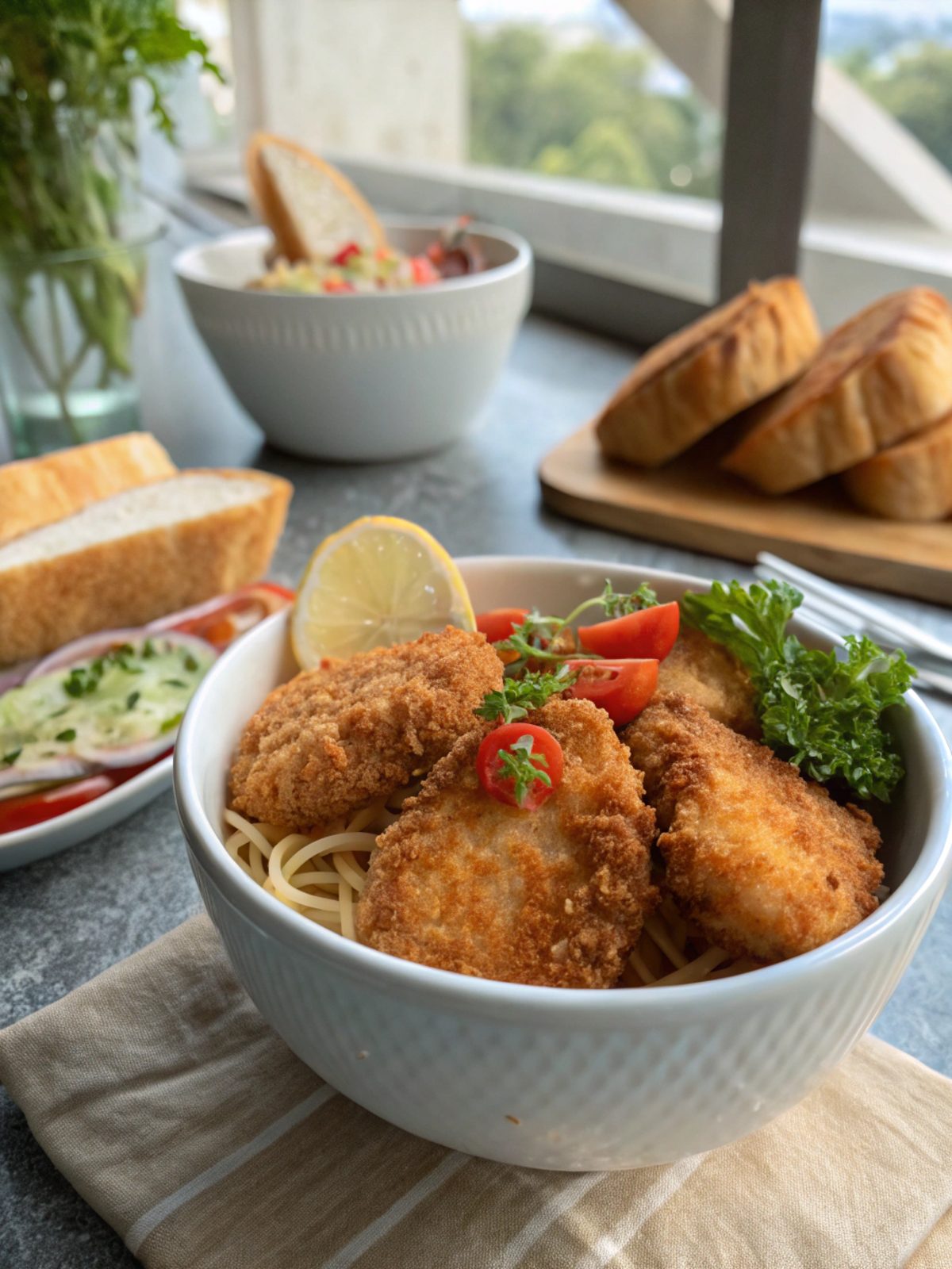 SEO-friendly alt text describing the featured image of crispy fried chicken cutlets