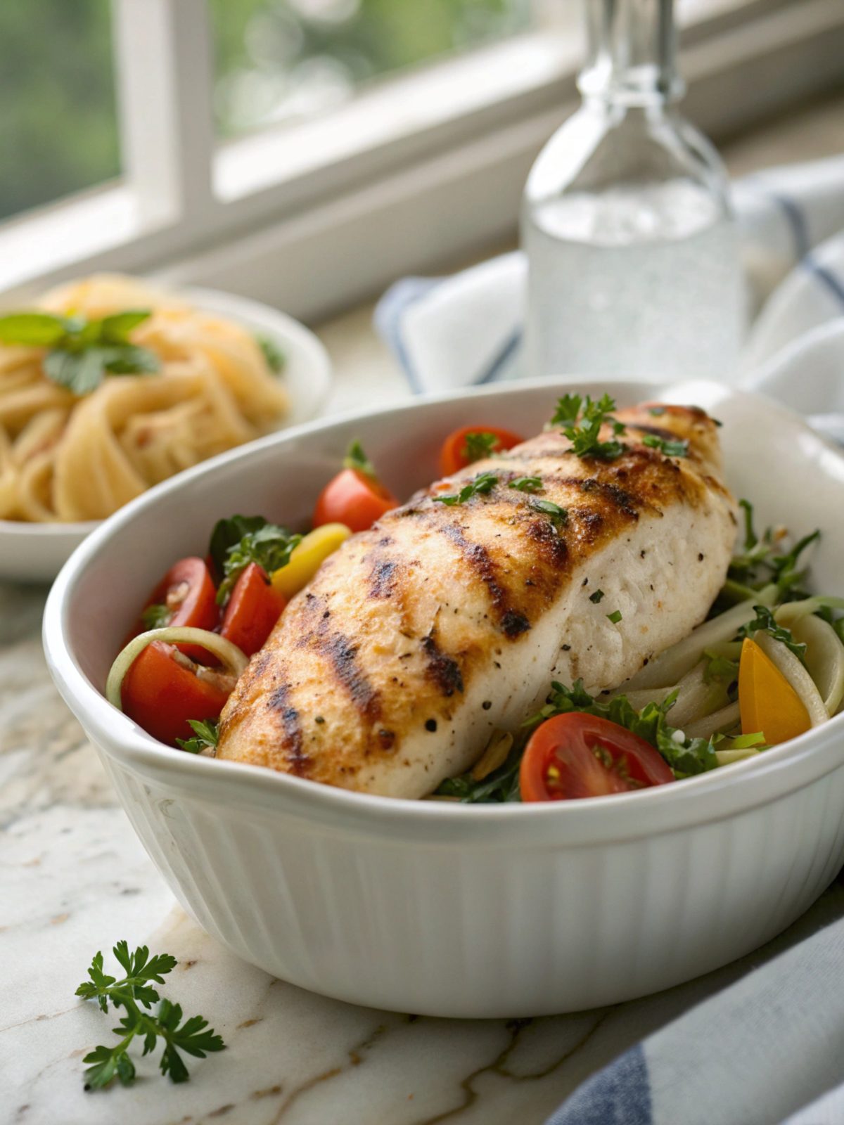 SEO-friendly alt text describing the featured image, showing melt in your mouth chicken breast on a plate.