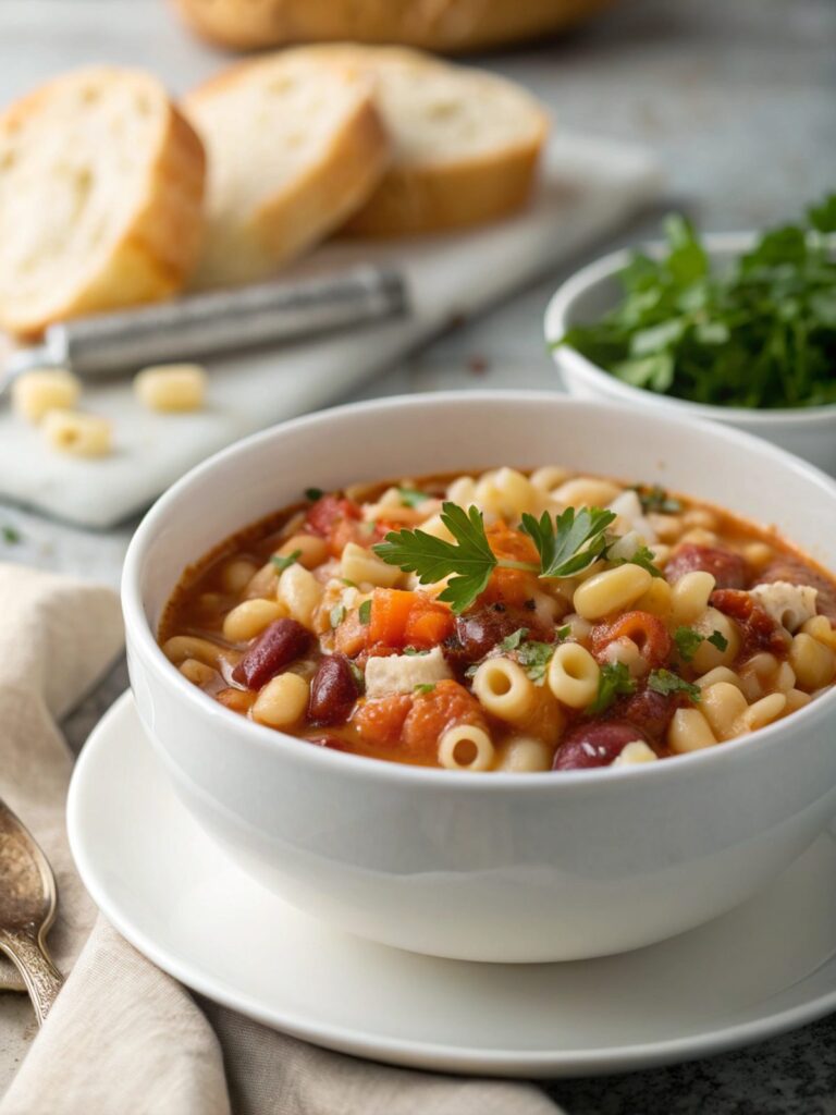 SEO-friendly featured image of the Olive Garden Pasta e Fagioli Recipe