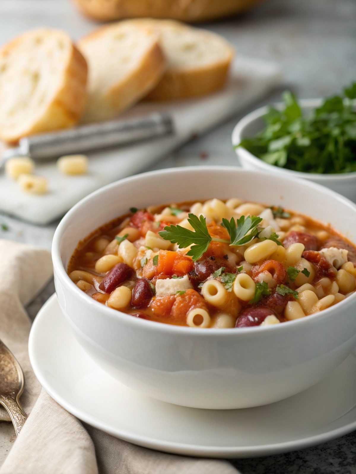 SEO-friendly featured image of the Olive Garden Pasta e Fagioli Recipe