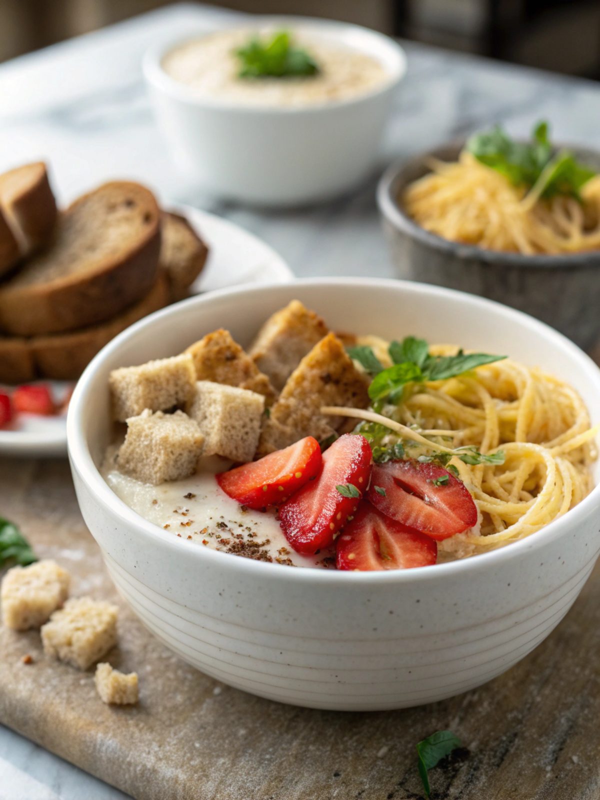 Illustration of delicious protein powder breakfast recipes styled attractively on a plate