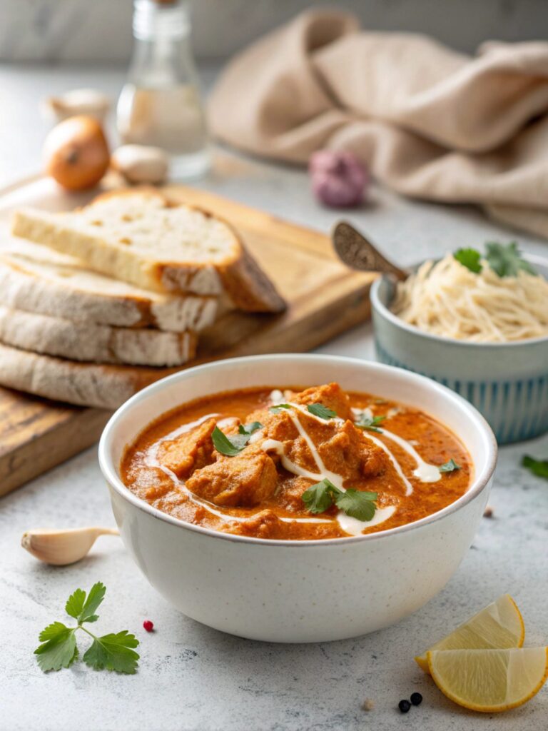 SEO-friendly alt text describing the featured image of a healthy butter chicken recipe