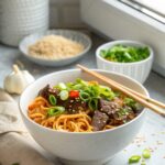 SEO-friendly featured image of savory beef ramen noodles