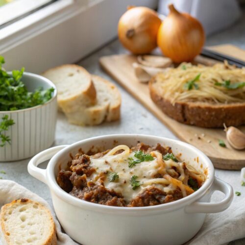 Featured Image of French Onion Ground Beef Casserole