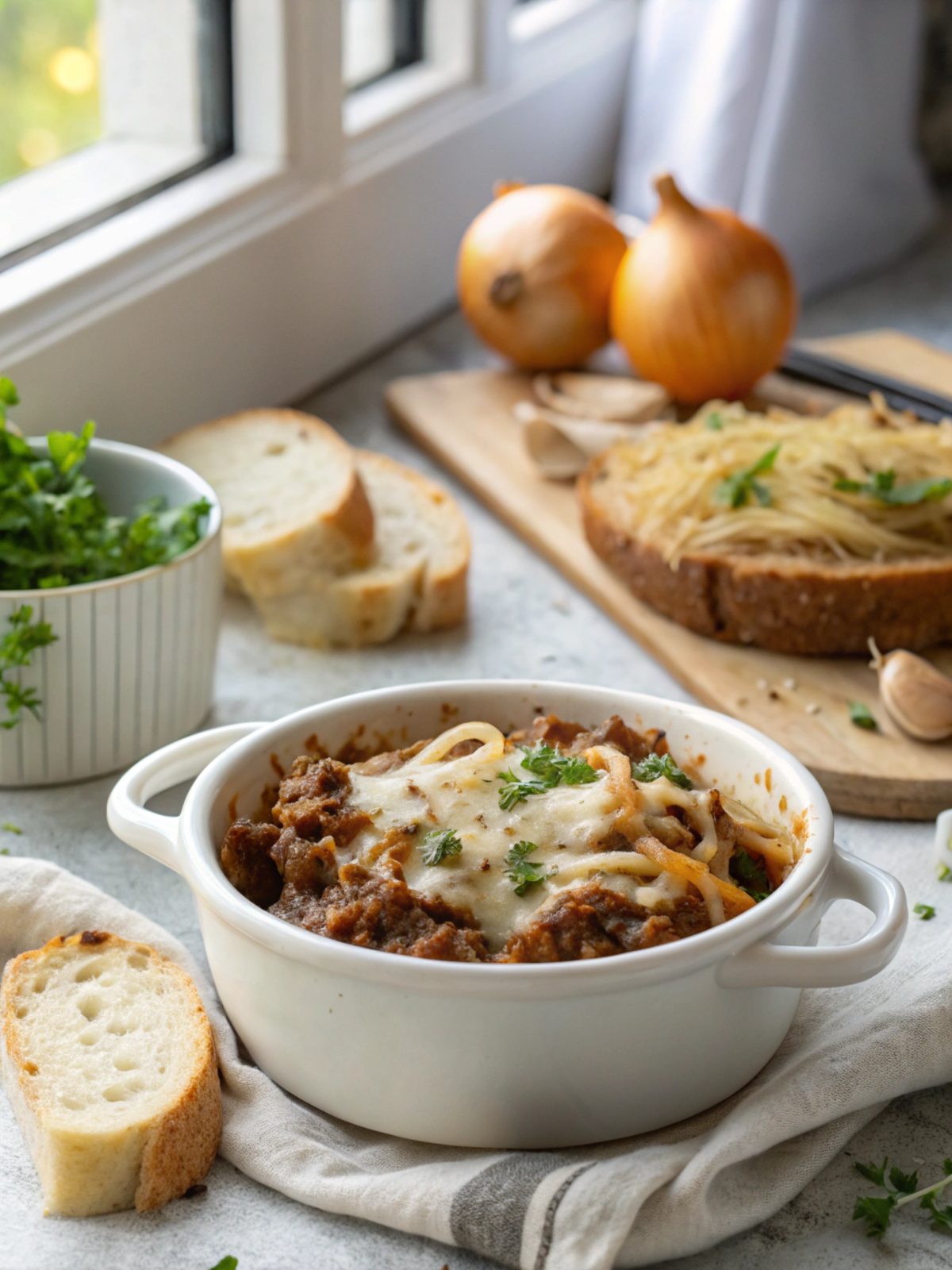 Featured Image of French Onion Ground Beef Casserole