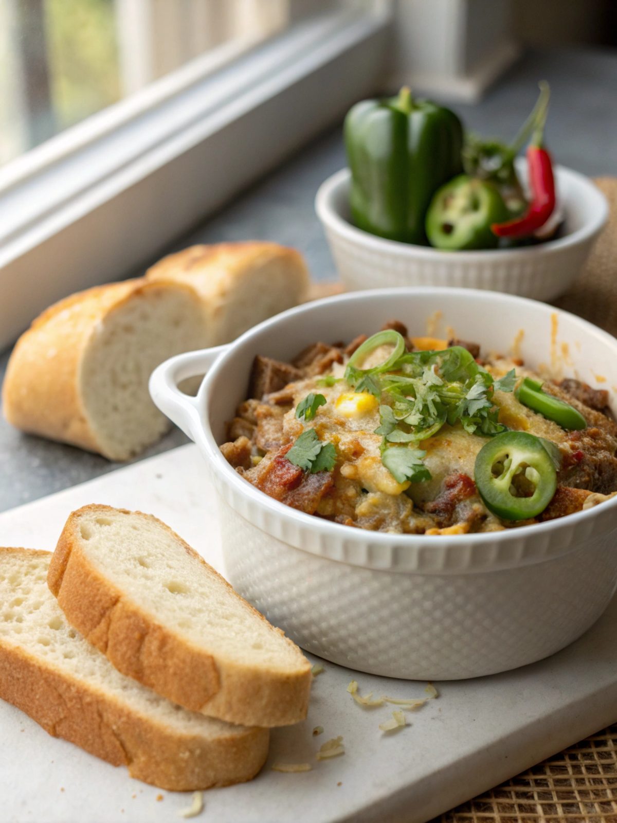 A delectable hero image of Slow Cooker Cowboy Casserole served in a dish