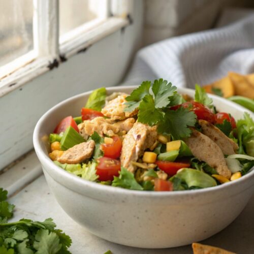 SEO-friendly alt text describing the featured image of Southwest Chicken Salad