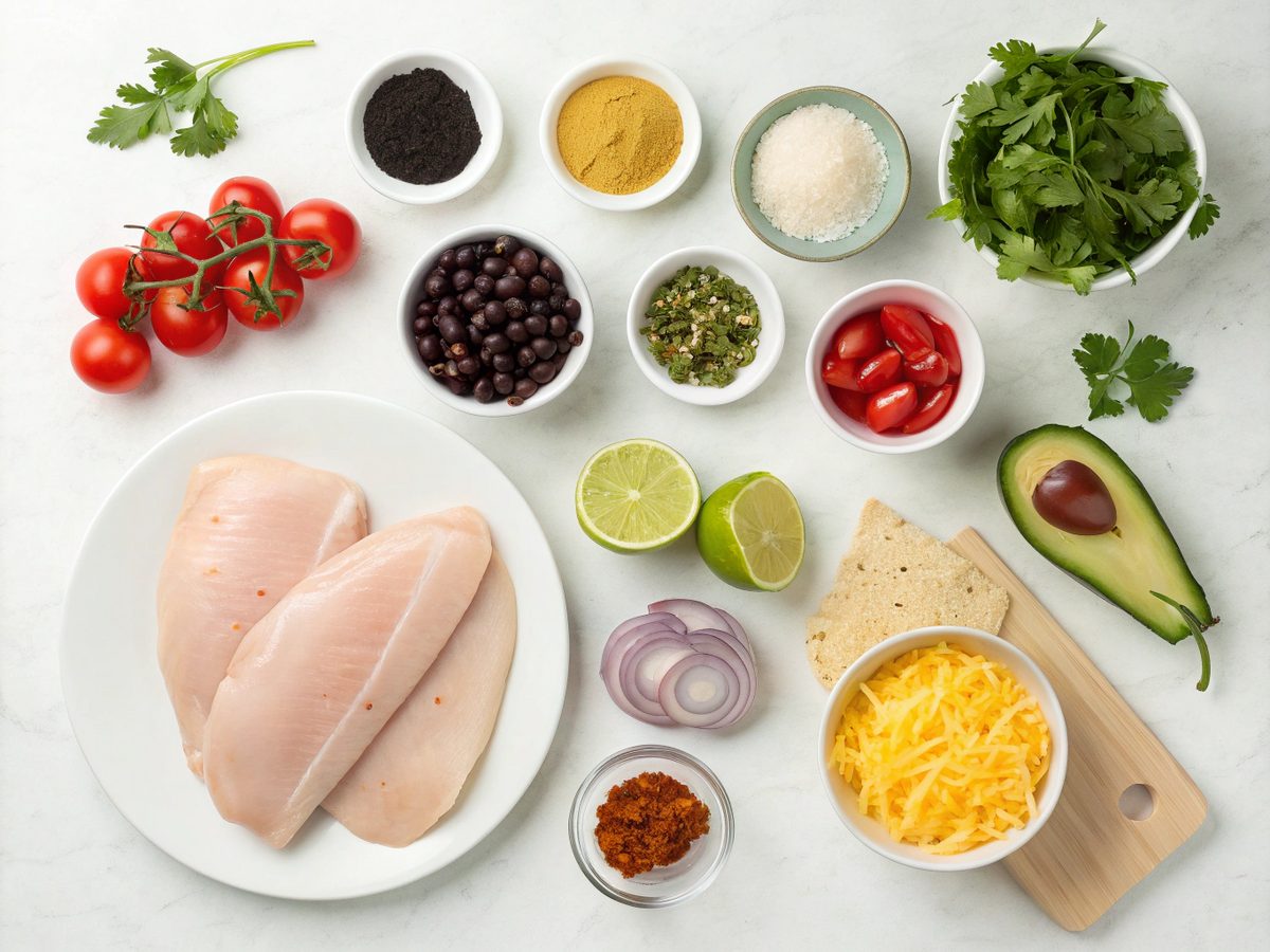Ingredients for making Southwest Chicken Salad
