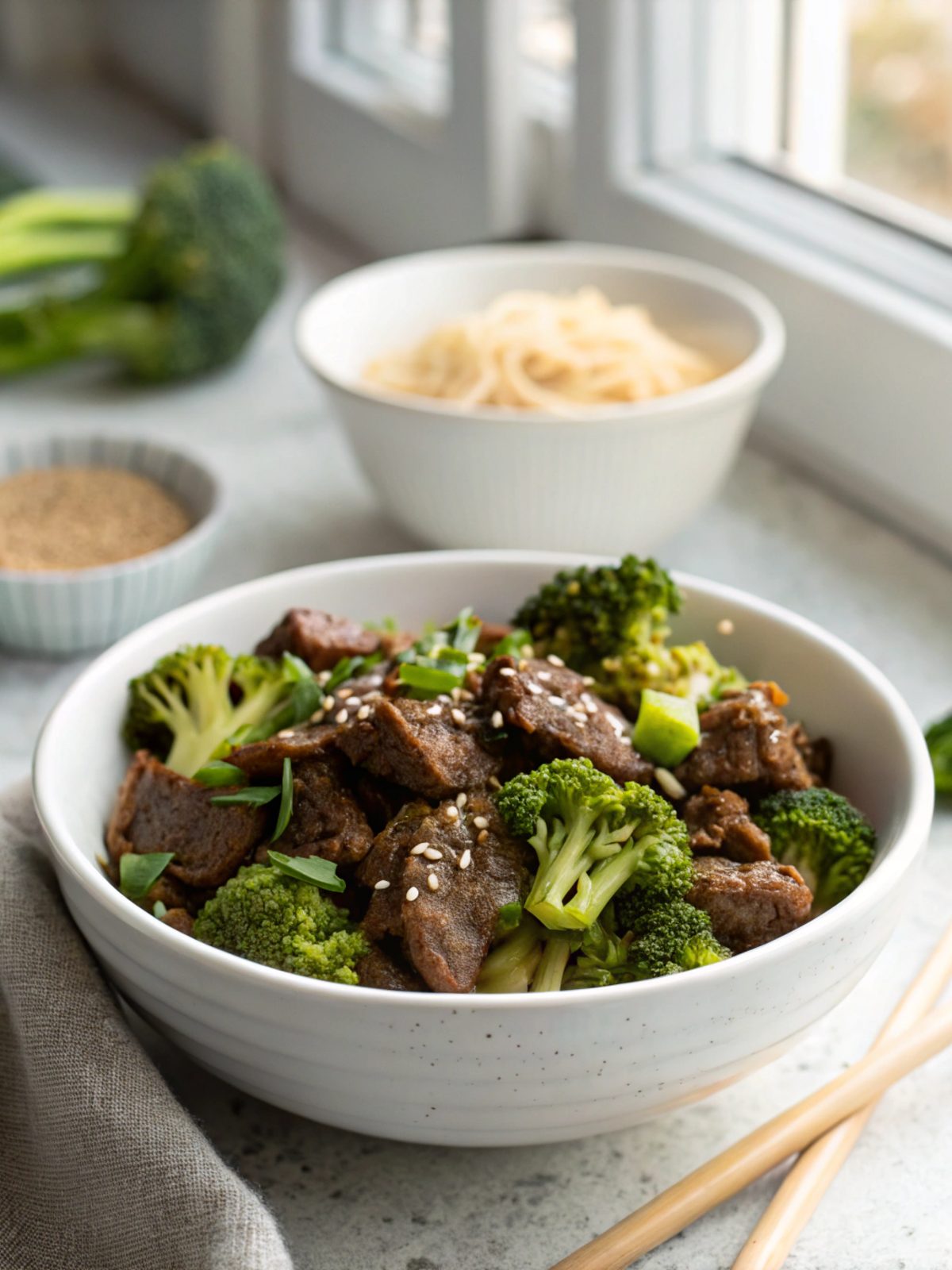 A delightful serving of Teriyaki Beef Broccoli dish