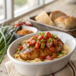 A mouth-watering image capturing the essence of Texas Roadhouse Smothered Chicken Recipe.