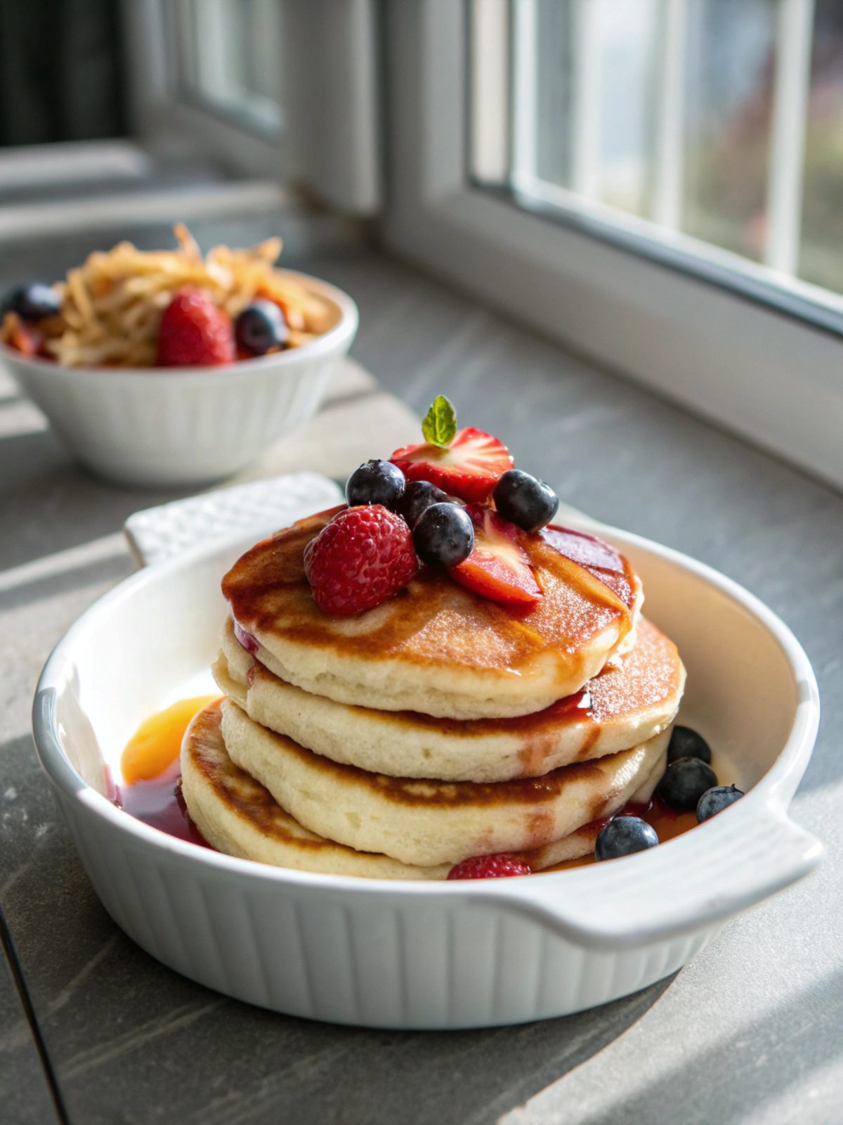 Featured image of fluffy pancakes recipe served deliciously