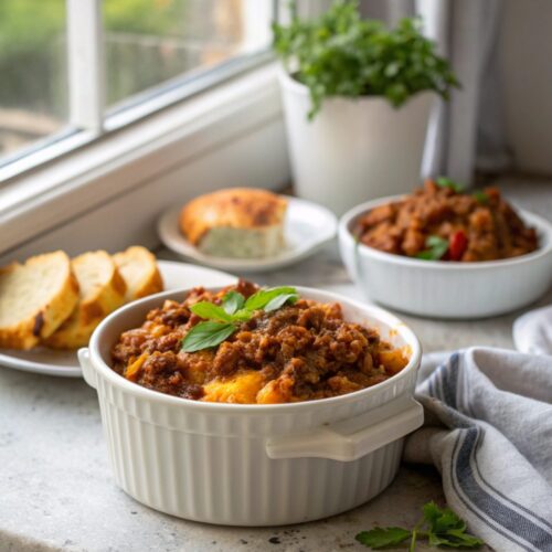 Deliciously Baked Sloppy Joe Casserole