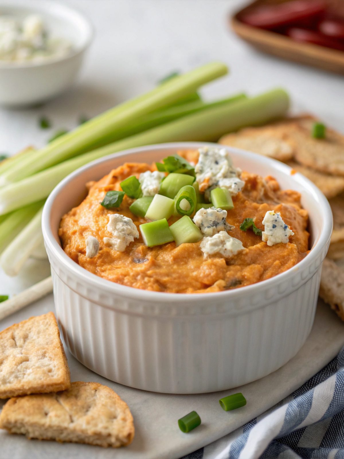SEO-friendly alt text describing the featured image of buffalo chicken dip
