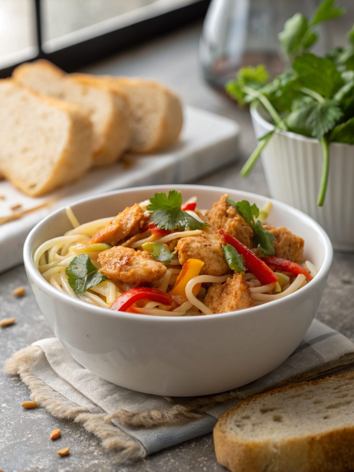 SEO-friendly alt text describing the featured image of the Chinese Coconut Chicken Recipe