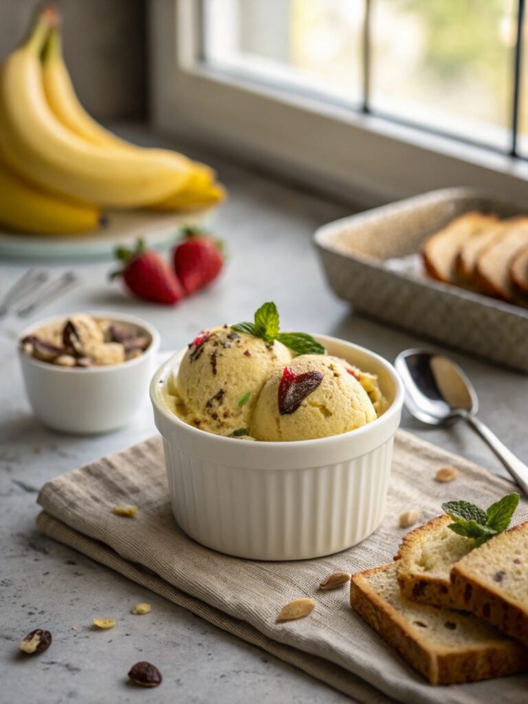 Luscious scoop of Chunky Monkey Ice Cream with Ninja Creami