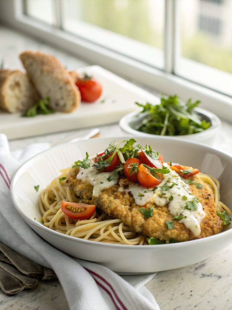 Featured image of Crusted Chicken Romano Recipe