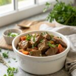 A deliciously savory crockpot beef tips recipe served elegantly