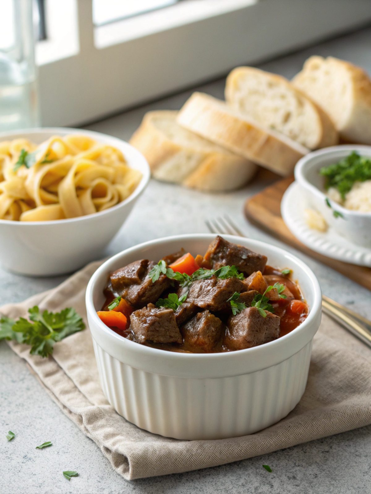 Delicious Crock Pot Beef Tips served in a bowl for a hearty meal