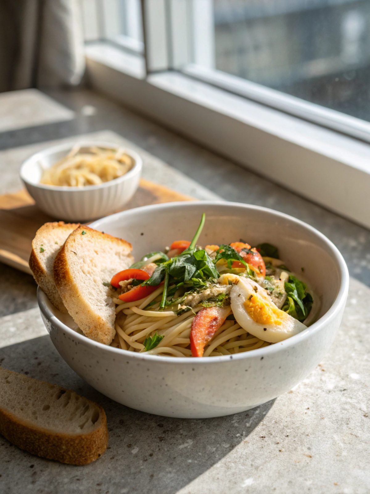 Beautifully plated high-protein dinner featuring Greek-style chicken.