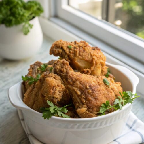 Crispy and golden Grandma's Southern Fried Chicken served fresh