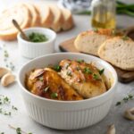 Beautifully served Honey Garlic Chicken Breasts with golden glaze and parsley garnish.