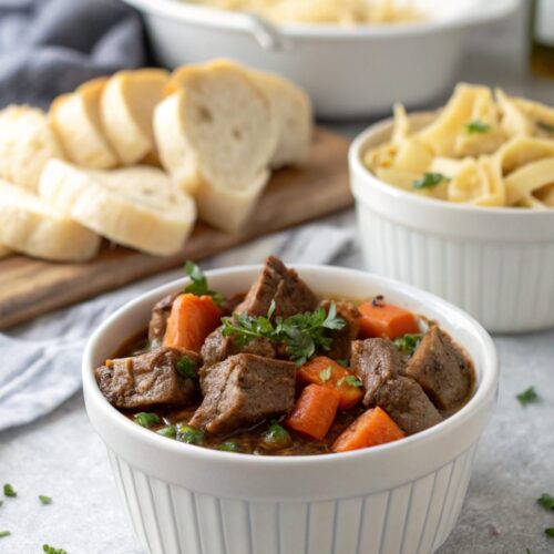 Tasteful Instant Pot Beef Tips served in a charming dish.
