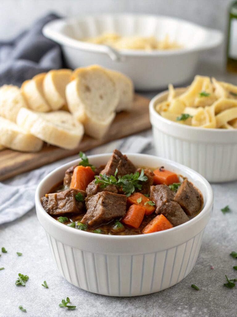Tasteful Instant Pot Beef Tips served in a charming dish.